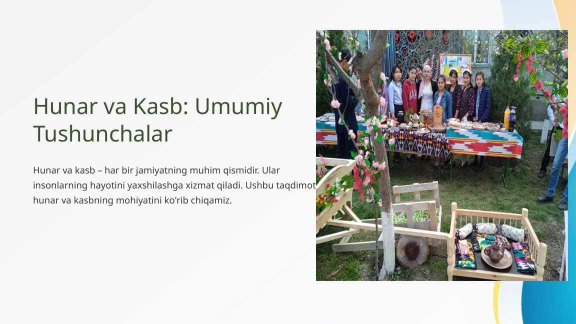 Kasb va hunar tushunchasi,