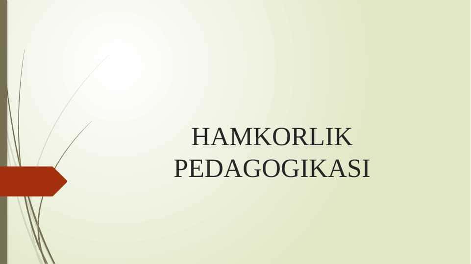 HAMKORLIK PEDAGOGIKASI 2