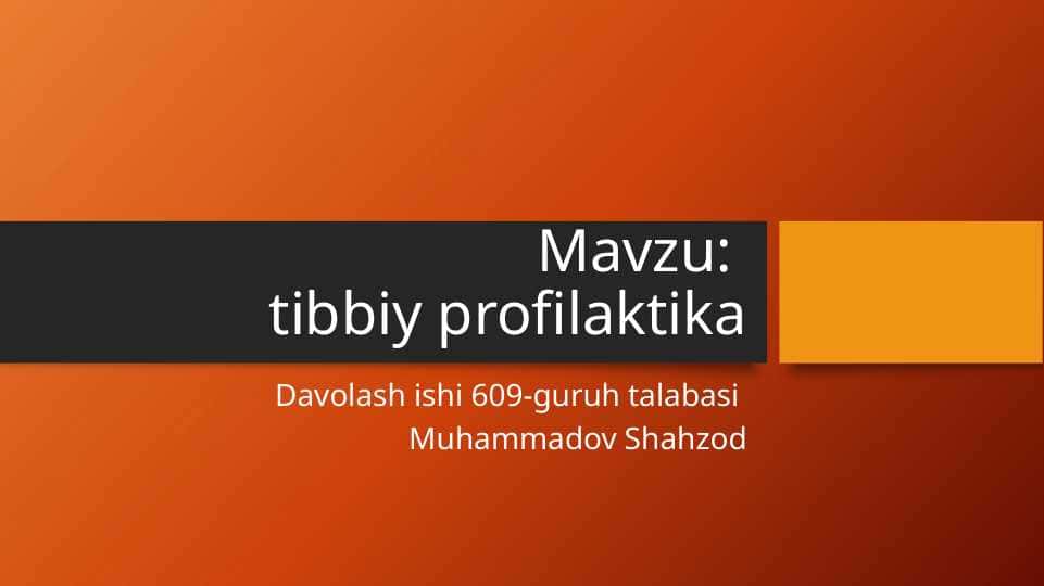 Profilaktika