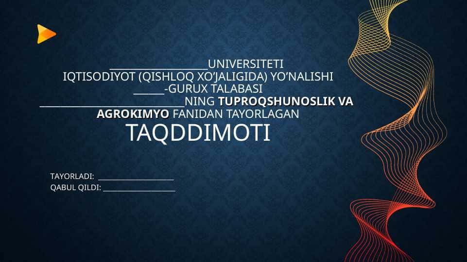 Tuproq eritmasi va tuproqdagi oksidlanish qaytarilish jarayonlari