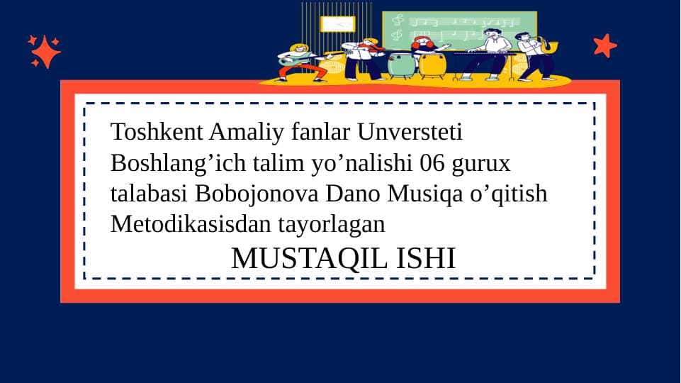 Boshlang‘ich ta’limda musiqa mashg‘ulotlari