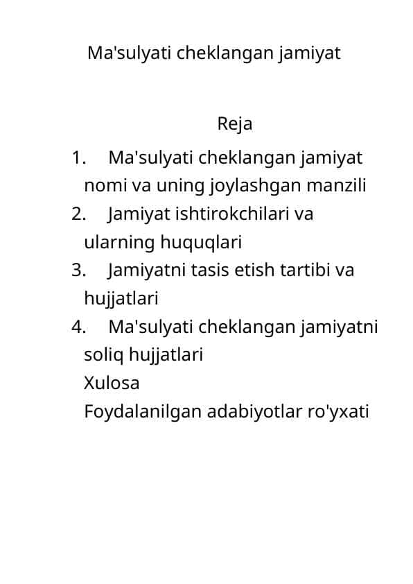 Ma'sulyati cheklangan jamiyat