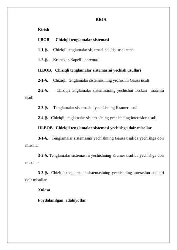 Chiziqli algebralar izomarfizmi qayta ko'rilgan