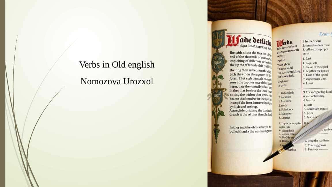 Verbs in Old english