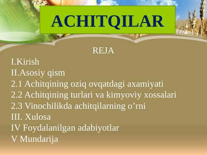 ACHITQILAR