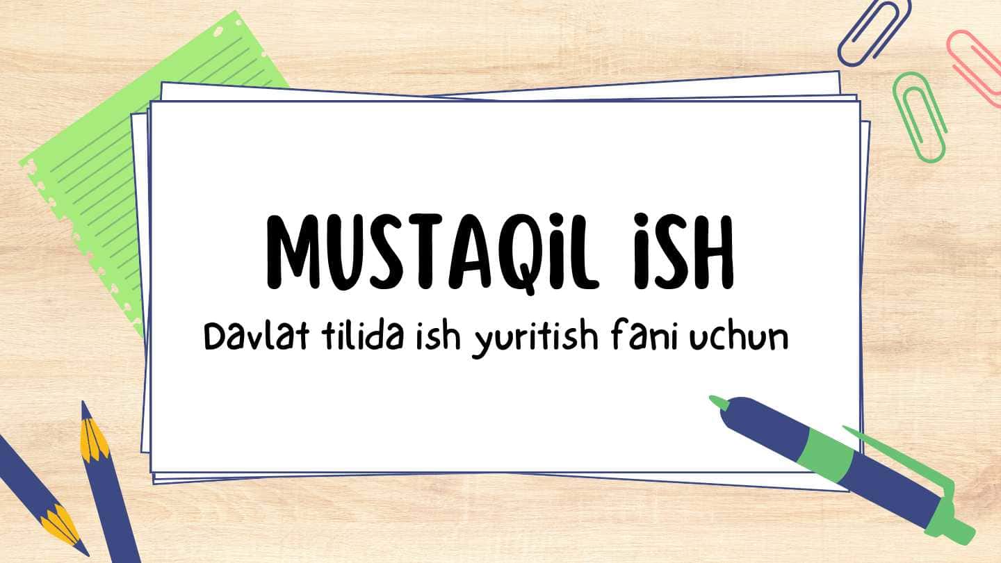 Xujjatlarning tasniflanishining meʼyoriy talablari haqida maʼlumot