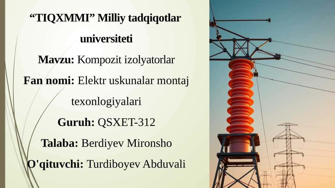 Kompozit izolyatorlar