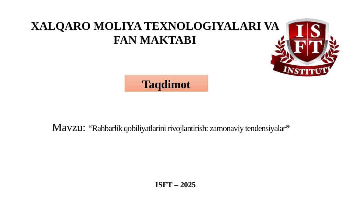Rahbarlik qobiliyatlarini rivojlantirish: zamonaviy tendensiyalar