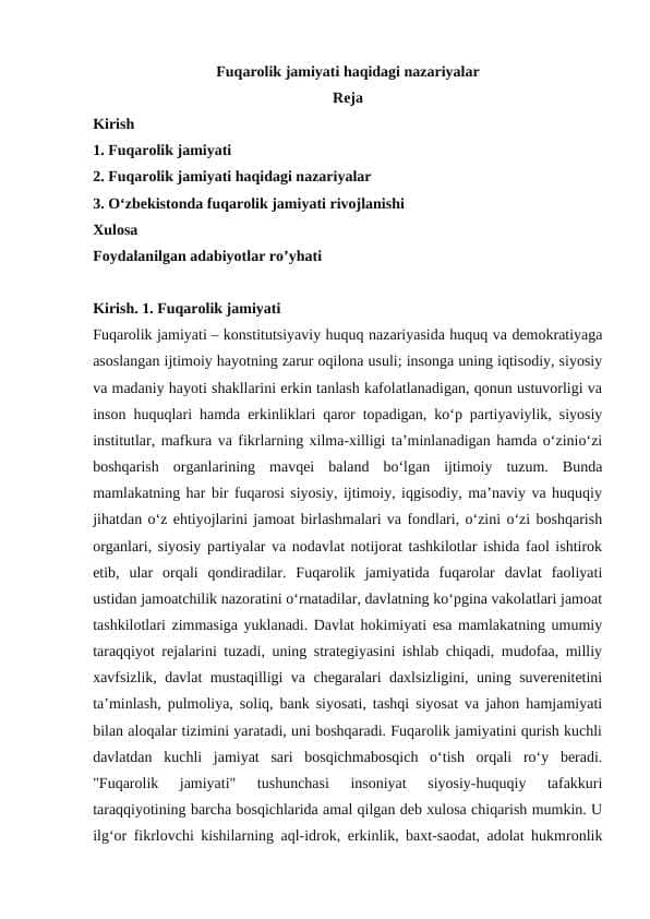 Fuqarolik jamiyati haqidagi nazariyalar