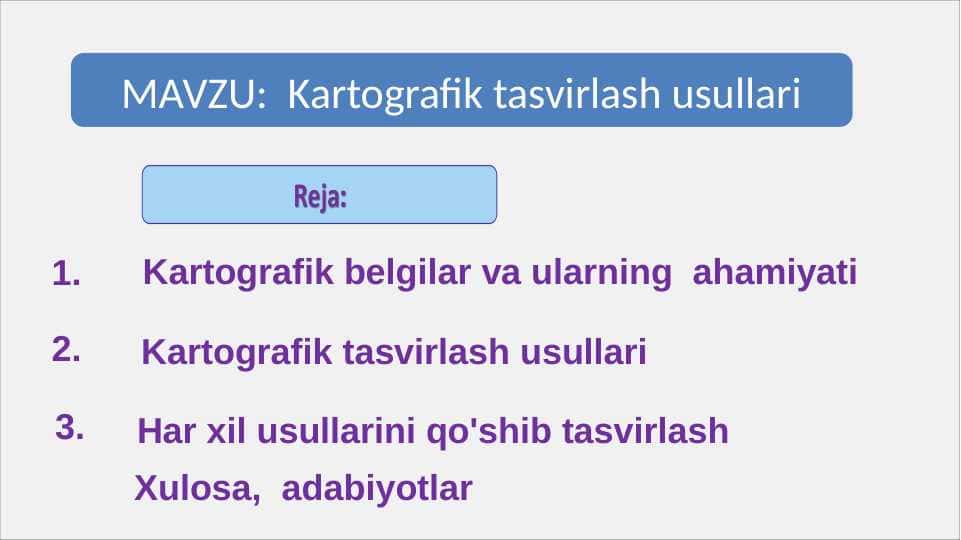 Kartografik tasvirlash usullari