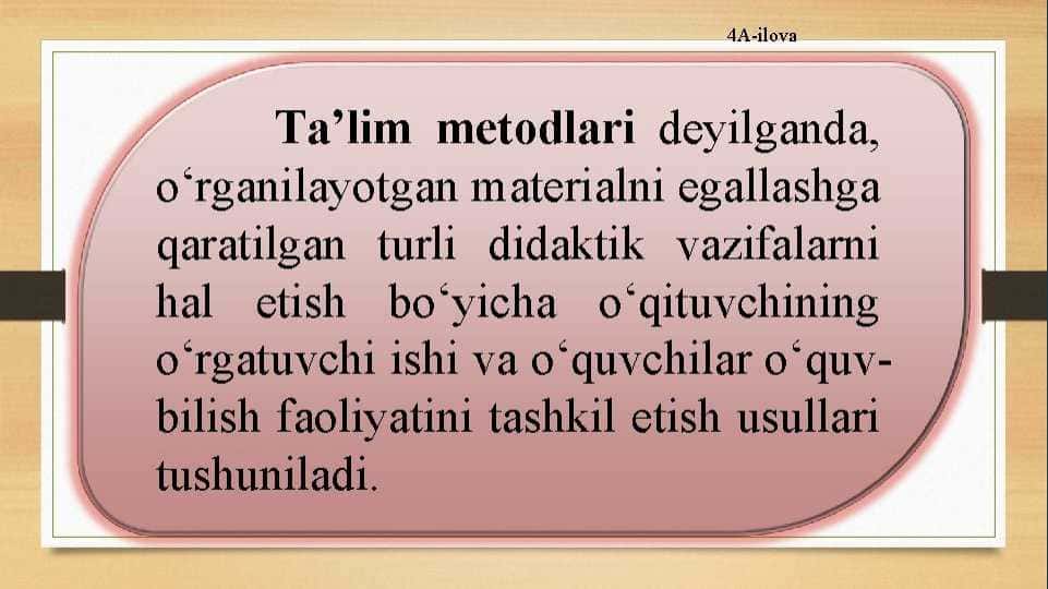 inerfaol ta`lim metodlari