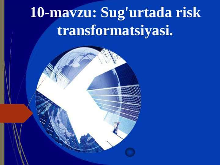 Sug'urtada risk transformatsiyasi