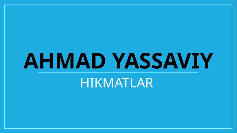 Ahmad Yassaviy