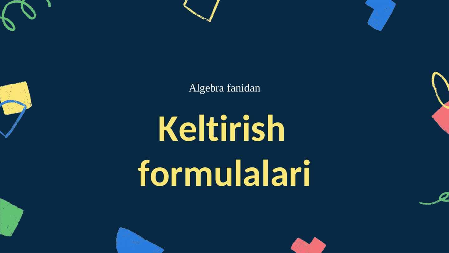 Keltirish formulalari
