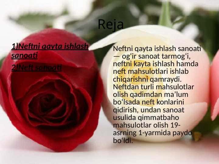 Neftni qayta ishlash sanoati