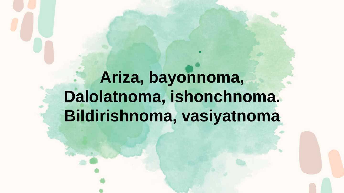 Ariza, bayonnoma, vasiyatnoma, dalolatnoma, ishonchnoma. Bildirishnoma, vasiyatno