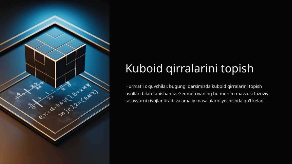 Kuboid qirralarini topish