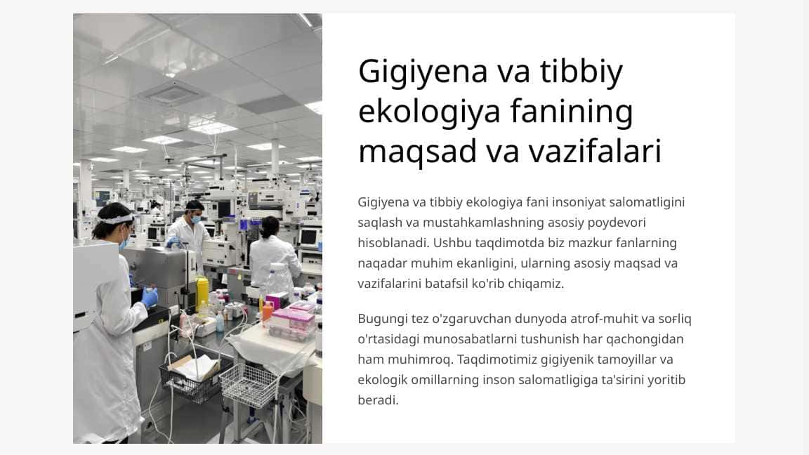Gigiyena va tibbiy ekologiya fanining maqsad va vazifalari.