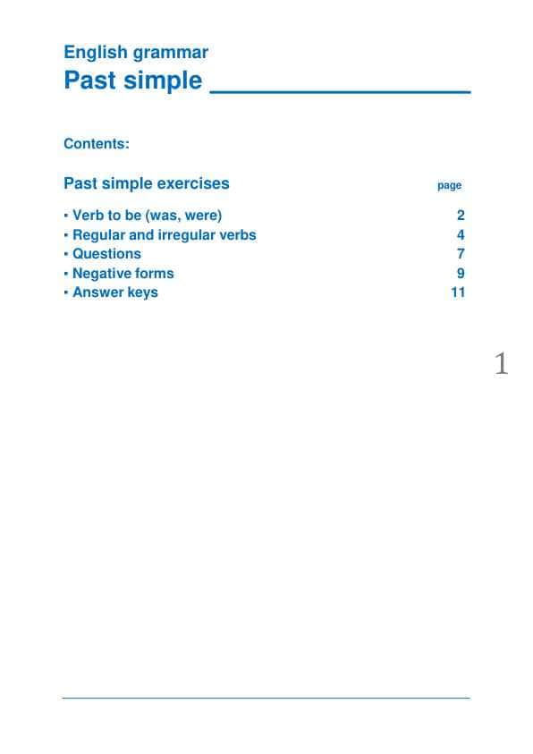 Ingliz tili past simple grammatikasi mashqlari.