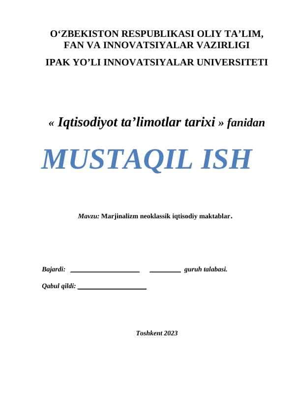 Marjinalizm neoklassik iqtisodiy maktablar