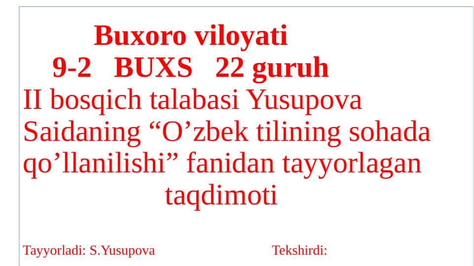 Buyuk shaxslar ijodiga bir nazar