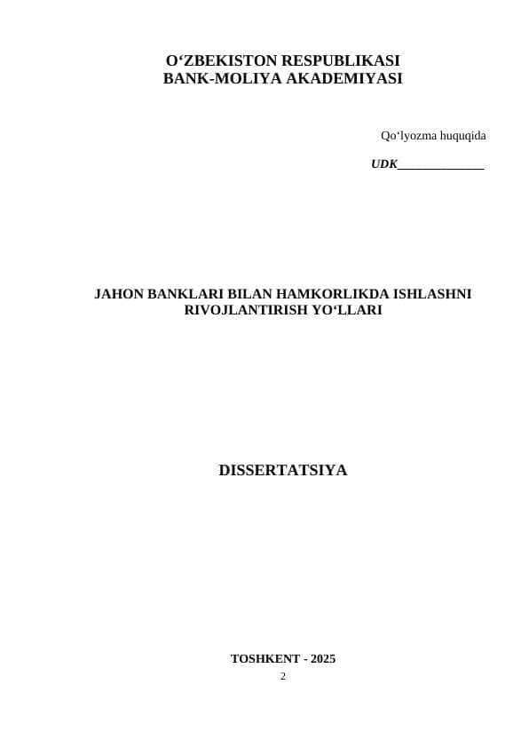 Dissertatsiya