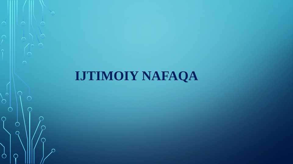 IJTIMOIY NAFAQA