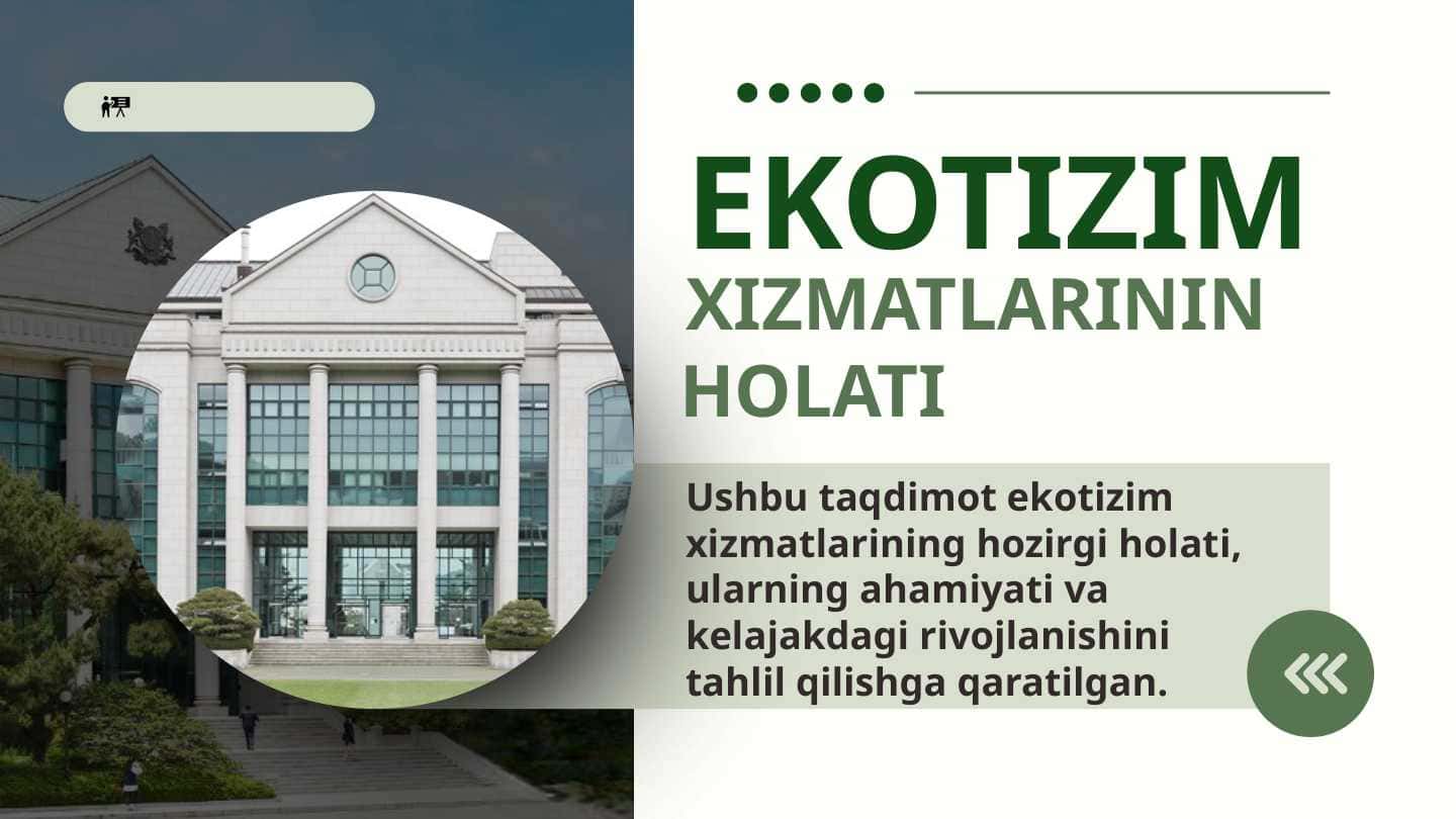 EKOTIZIM HIZMATLARINING XOLATLARI