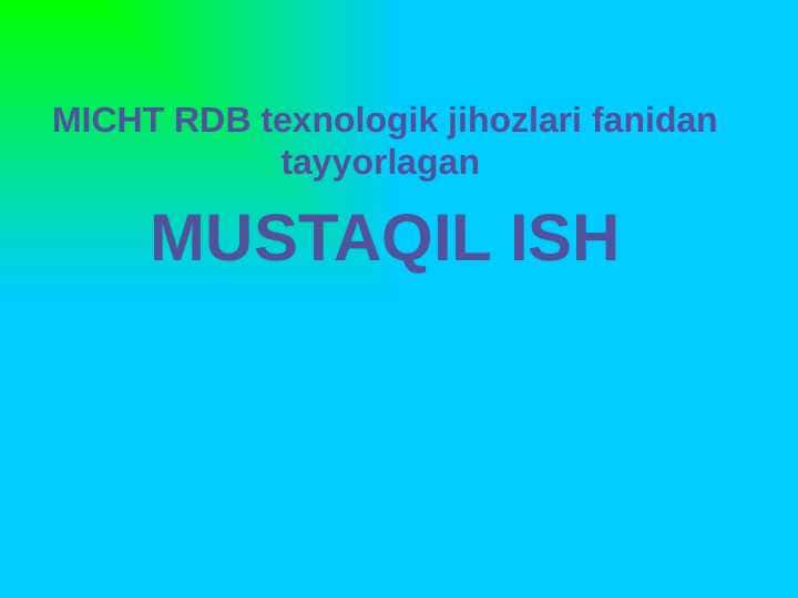 MICHT DASTGOHLARNING KOORDINAT TIZIMI.