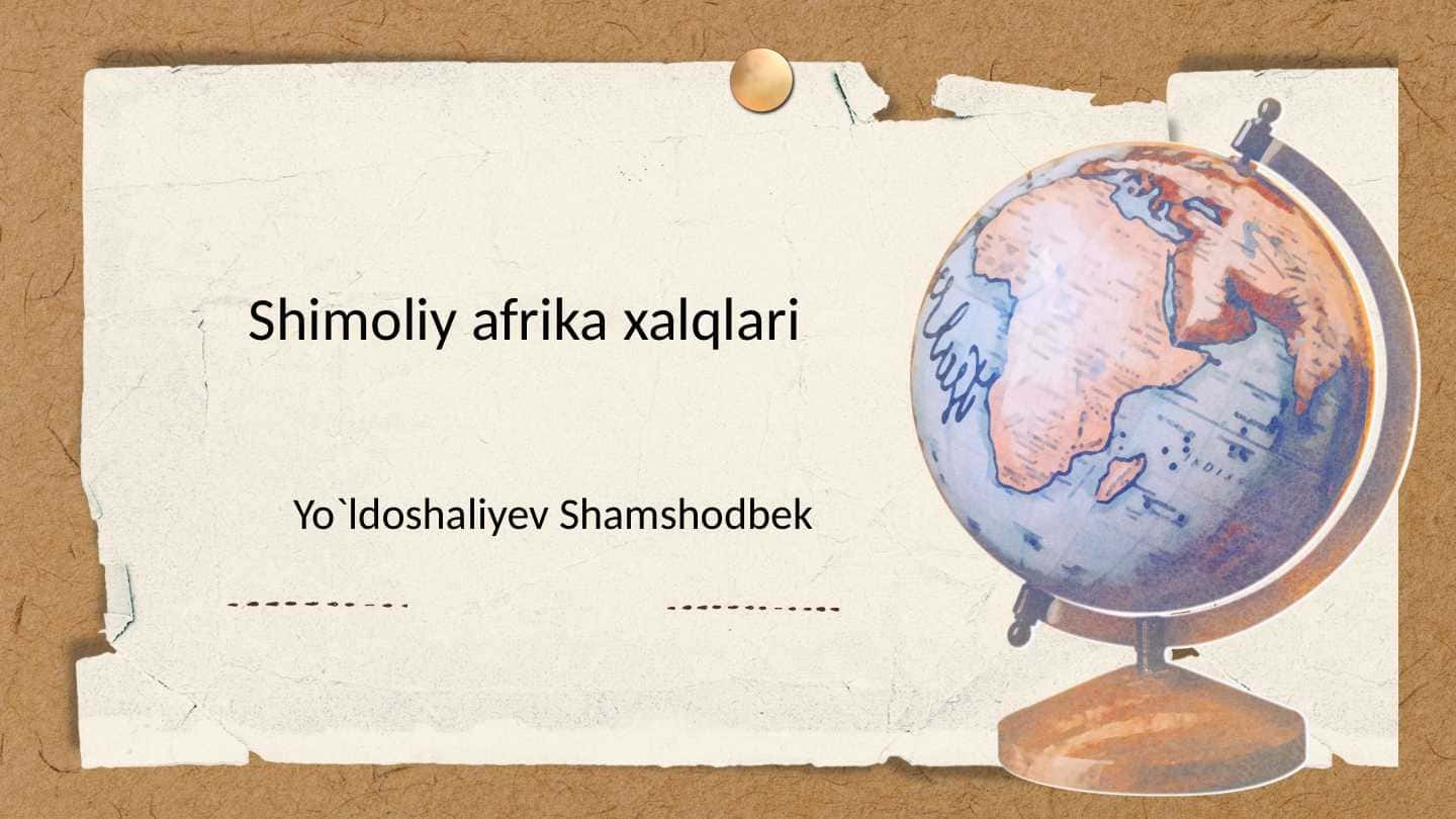 Shimoliy afrika xalqlari
