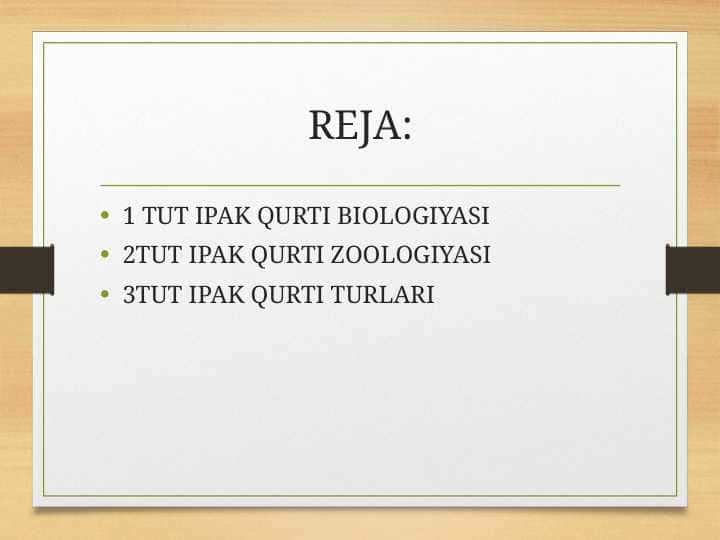 TUT IPAK QURTI BIOLOGIYASI