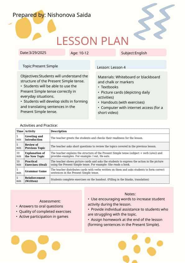 Lesson plan