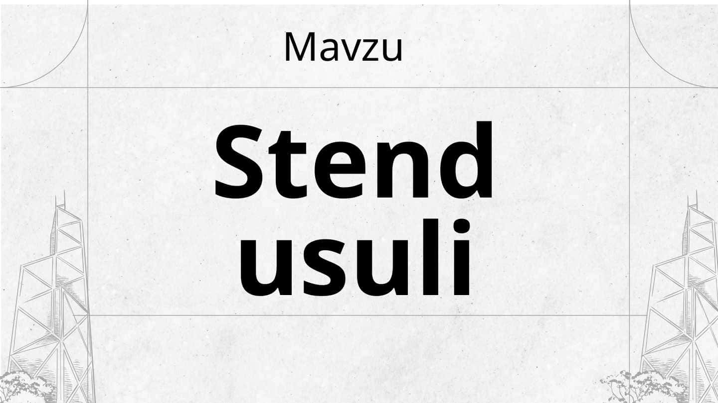 Stend usuli