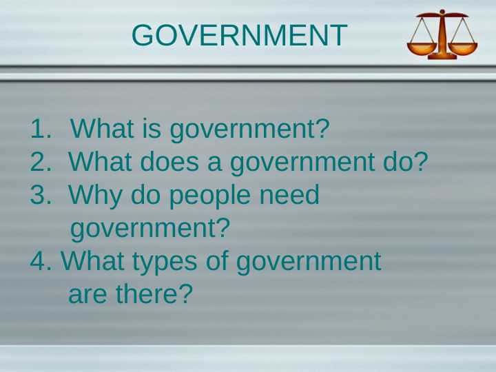 GOVERNMENT