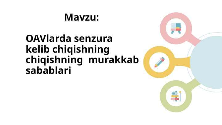OAVlarda senzura kelib chiqishning chiqishning murakkab sabablari