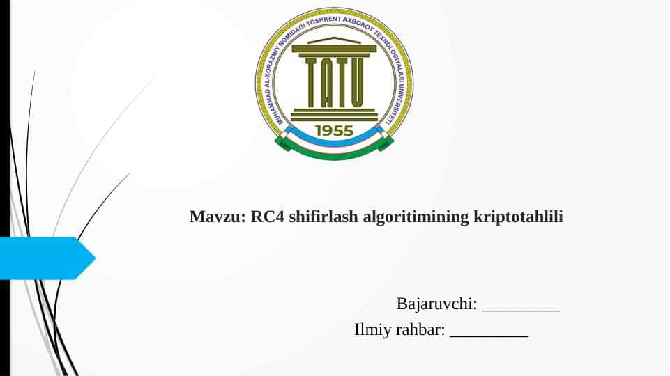 RC4 shifirlash algoritimining kriptotahlili