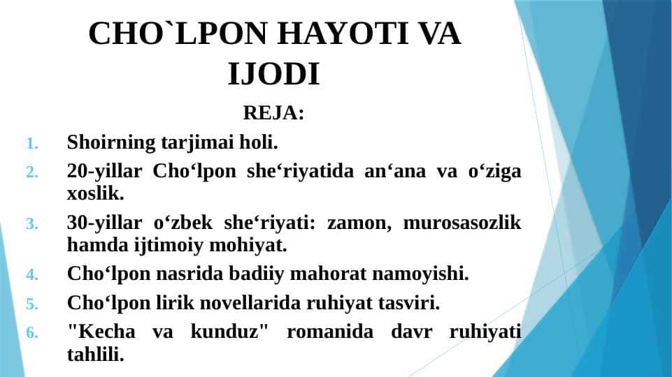 CHO`LPON HAYOTI