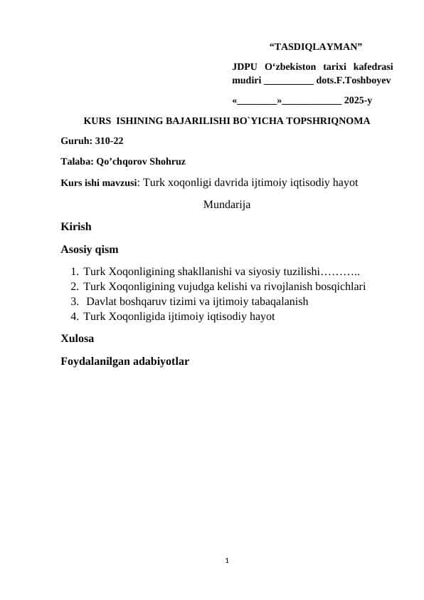 Turk xoqonligi davrida ijtimoiy iqtisodiy hayot