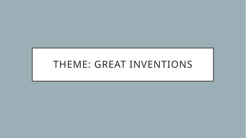 Great inventions