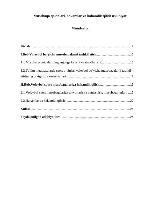 Musobaqa qoidalari, hakamlar va hakamlik qilish uslubiyati