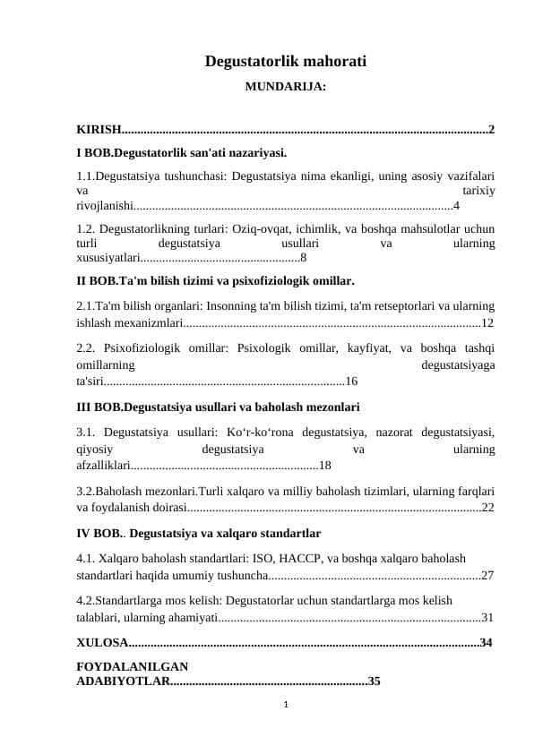 Degustatorlik mahorati