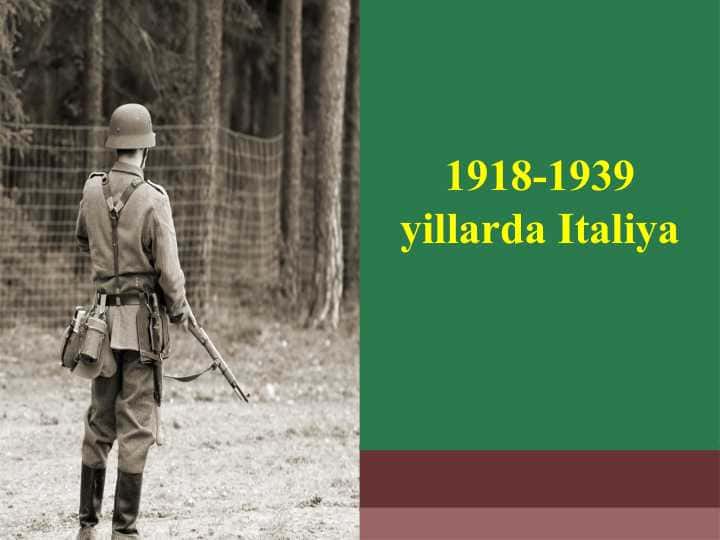 1918-1939 yillarda Italiya