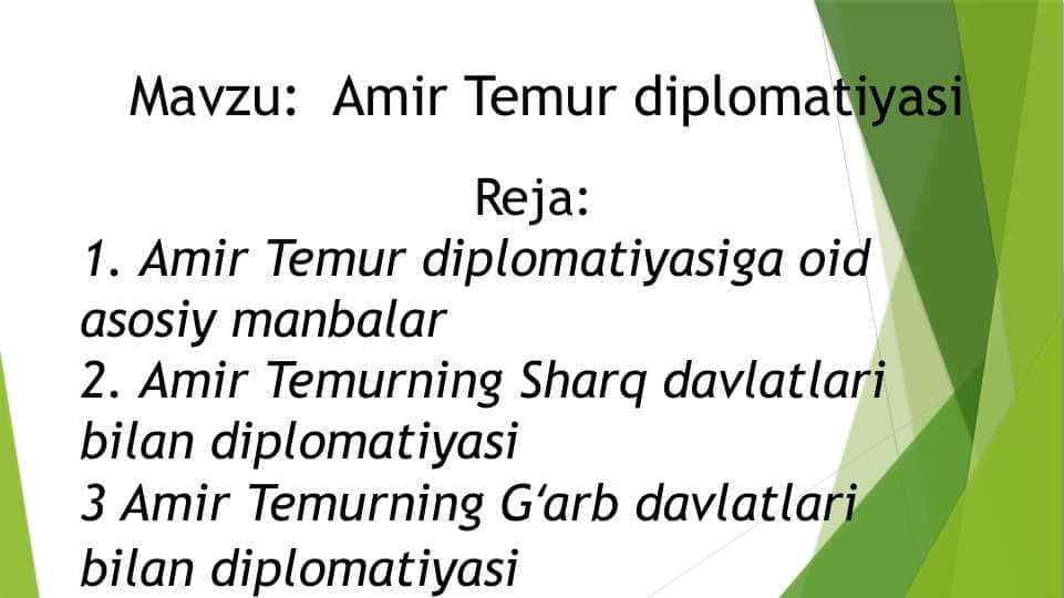 Amir Temur diplomatiyasi
