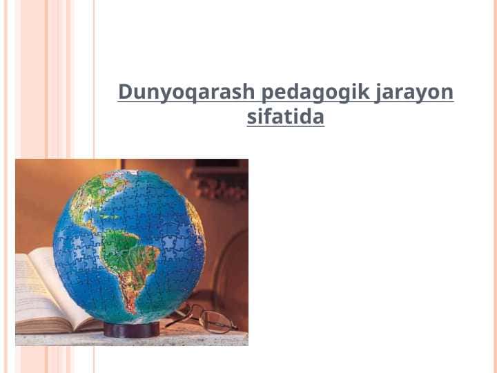Dunyoqarash pedagogik jarayon sifatida