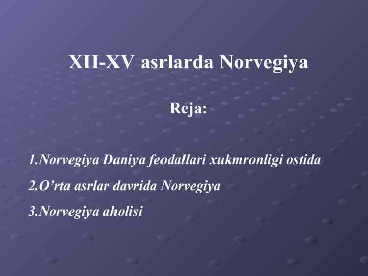 XII-XV asrlarda Norvegiya