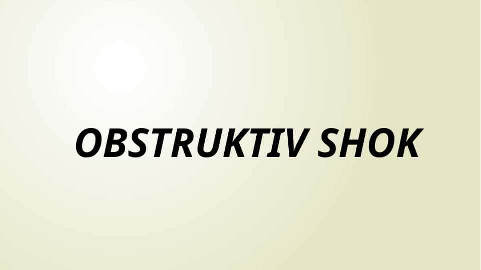 Obstruktiv shok