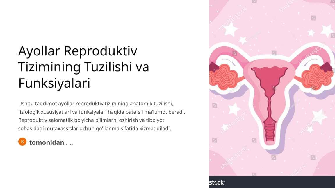 Ayollar Reproduktiv Tizimining Tuzilishi va Funksiyalari