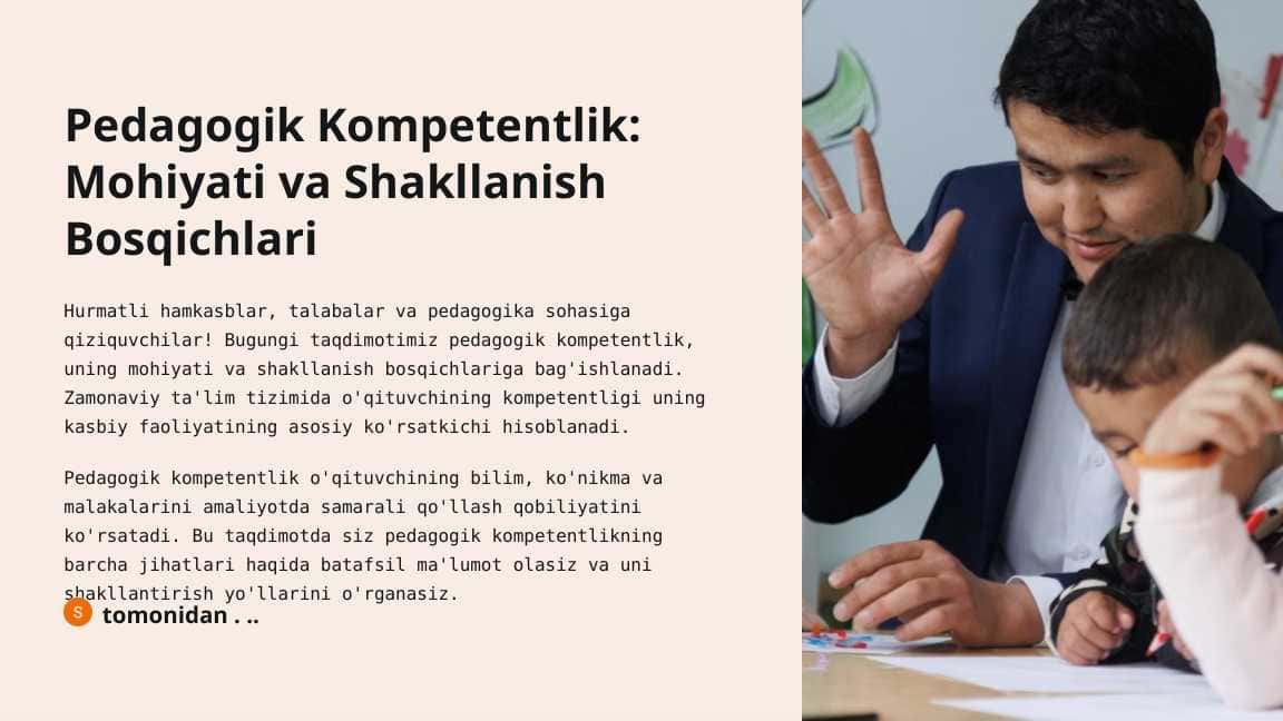 Pedagogik Kompetentlik Mohiyati va Shakllanish Bosqichlari