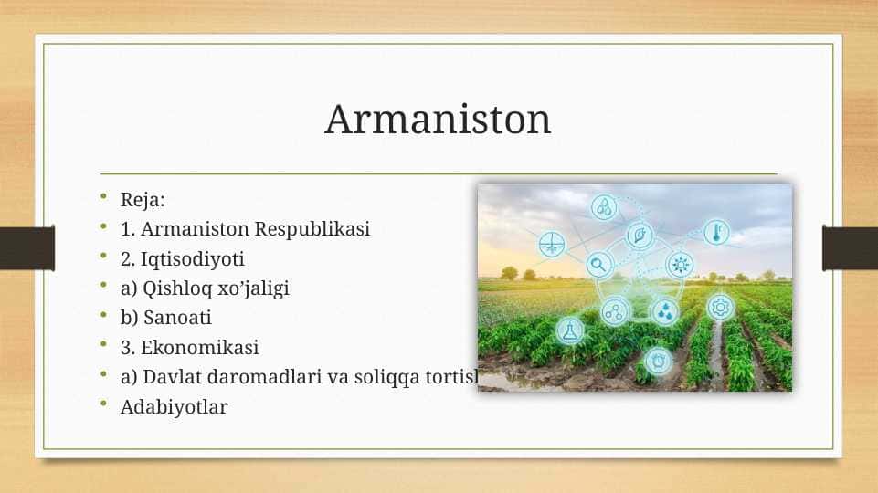 Armaniston iqtisodiyoti va moliya tizimi