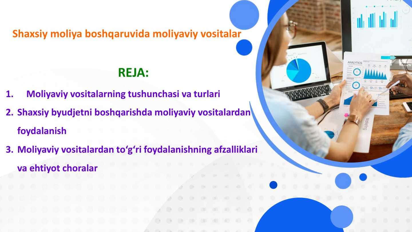 Shaxsiy moliya boshqaruvida moliyaviy vositalar
